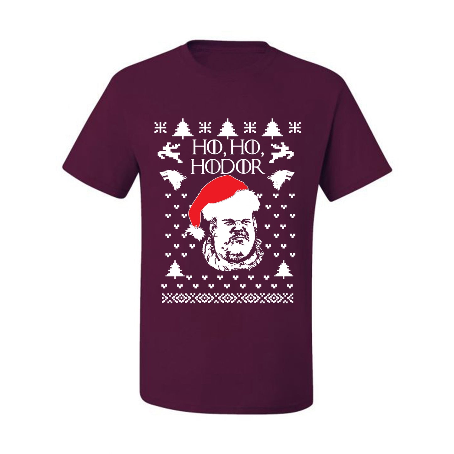 GoT Ugly Xmas  Tshirt, "Ho Ho Hodor" Ugly Christmas Tshirt Men's Graphic T-Shirt Ugly Christmas  Men's T-Shirt
