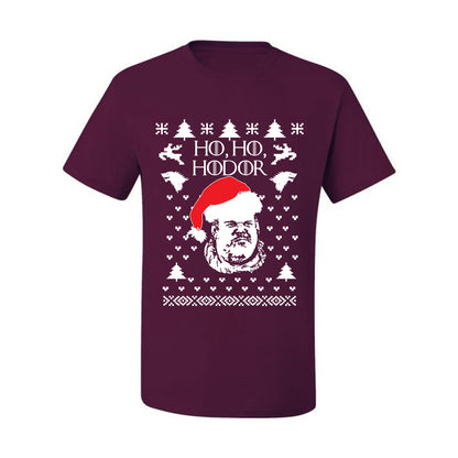 GoT Ugly Xmas  Tshirt, "Ho Ho Hodor" Ugly Christmas Tshirt Men's Graphic T-Shirt Ugly Christmas  Men's T-Shirt