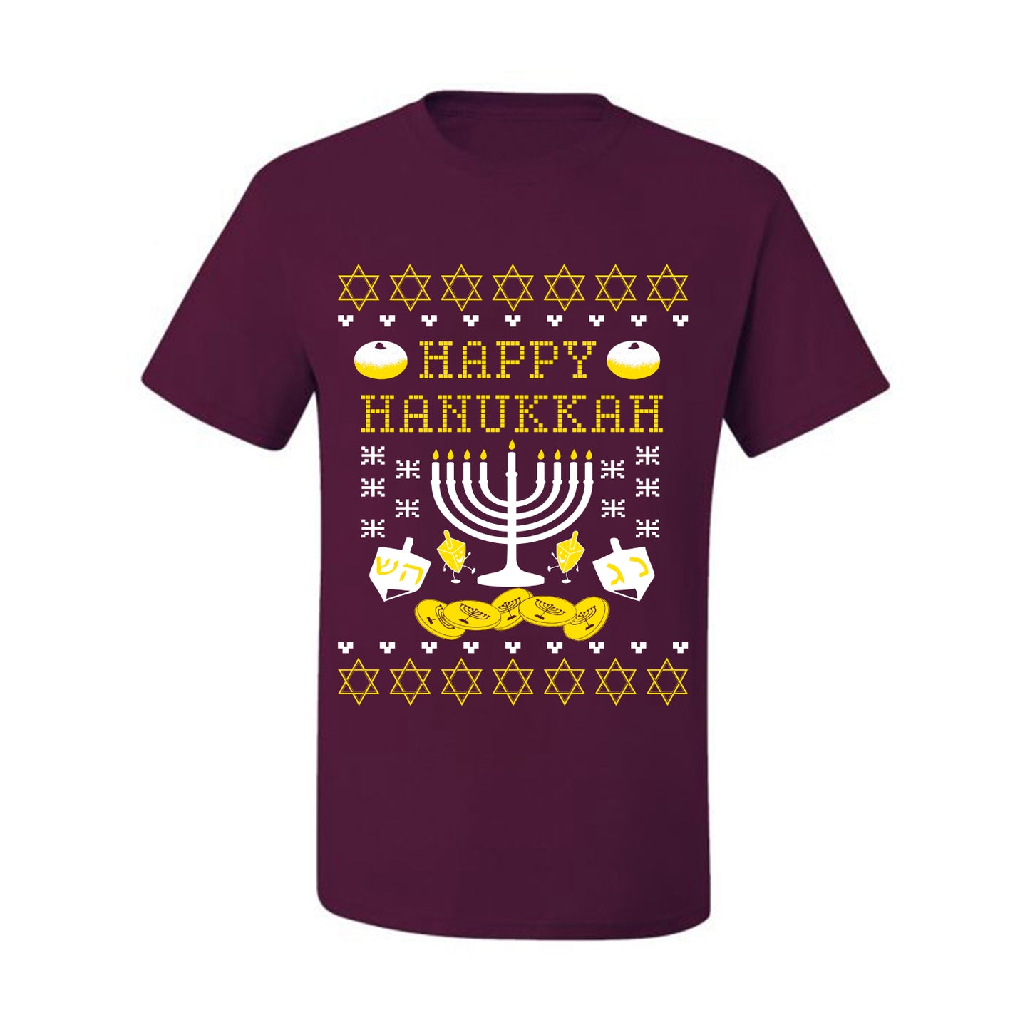 Men's Graphic Ugly Xmas Tshirt, T-Shirt, Happy Hanukkah Ugly Christmas Tshirt Men's Graphic T-Shirt Ugly Christmas  Men's T-Shirt