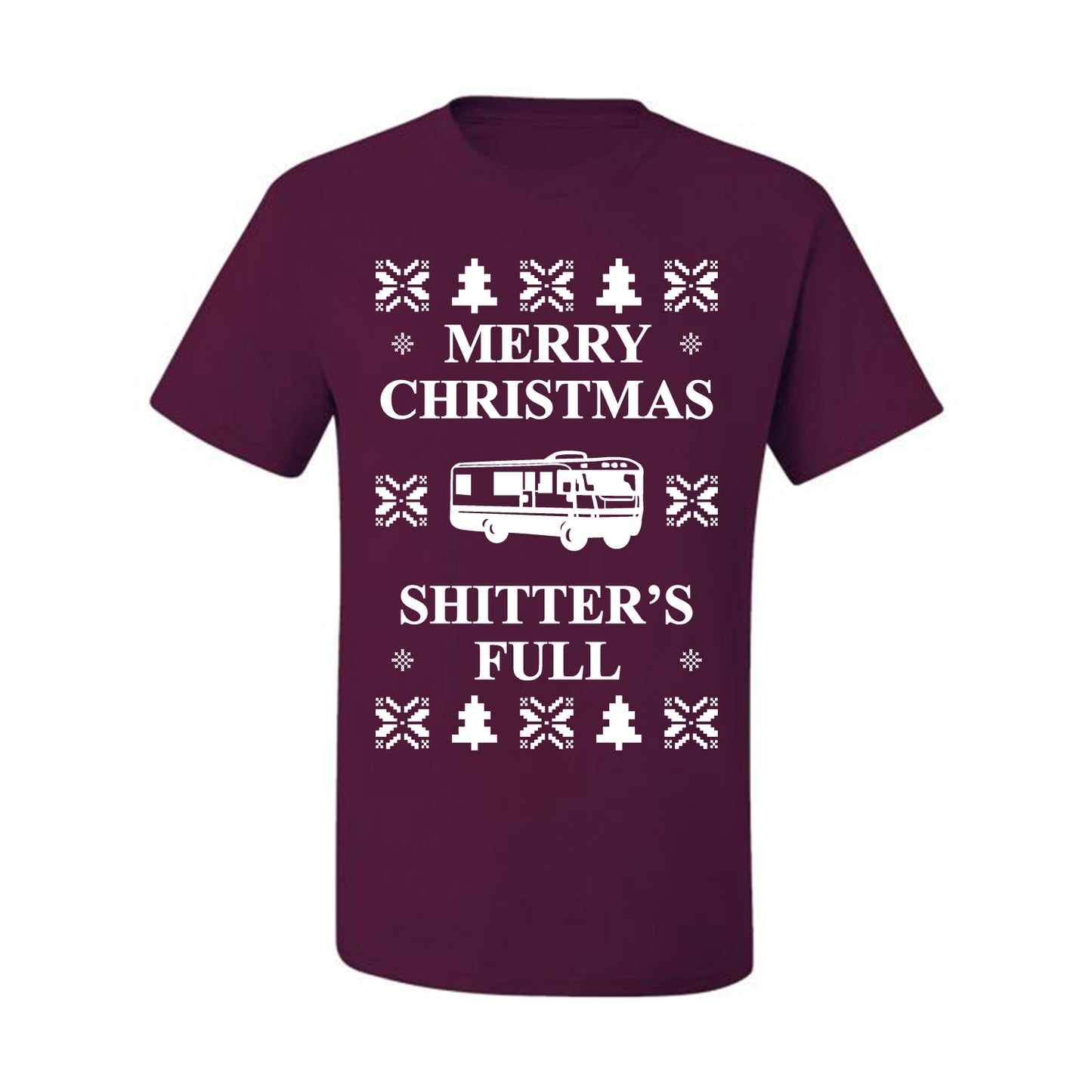 Full Ugly Xmas Tshirt Bodysuit for Infant Creeper Boys Girls Baby, Merry Christmas Shitters Ugly Christmas Tshirt Men's Graphic T-Shirt Ugly Christmas  Men's T-Shirt