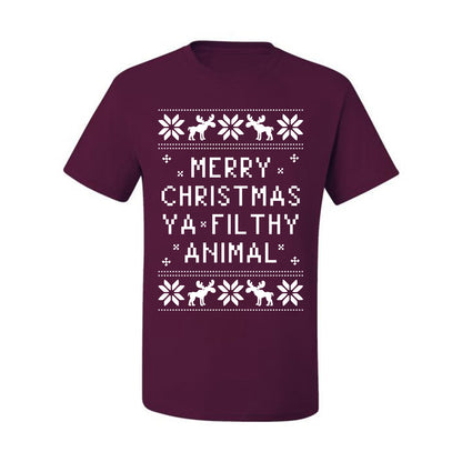 Baby's Ugly Christmas Bodysuit T-shirt Kids Girls Boys Infant Merry Christmas Ya' Filthy Ugly Christmas T-shirt  Ugly Christmas  Men's T-Shirt