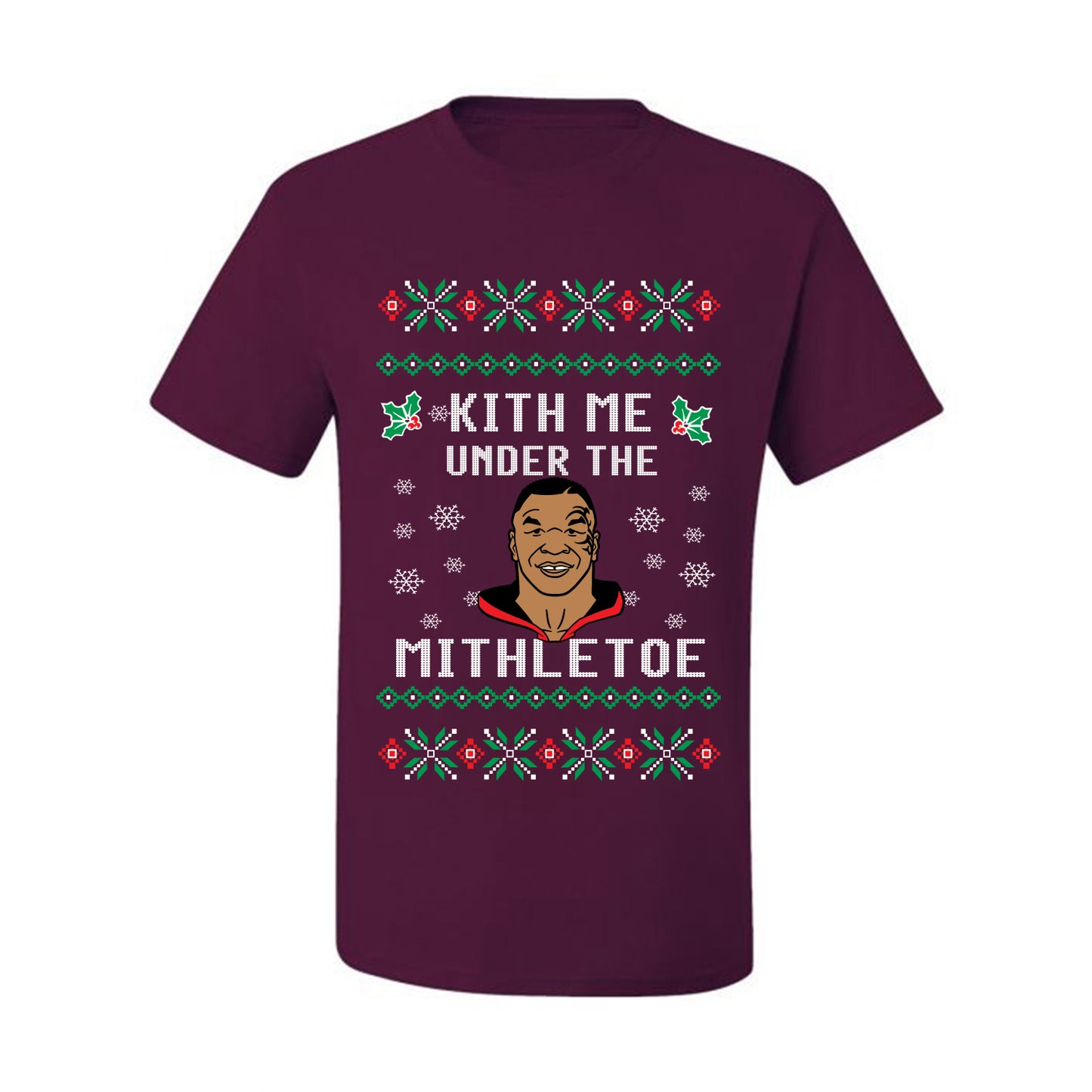 Funny Ugly Christmas Holiday T-shirt Mike Tyson Lisp Ugly Christmas T-shirt  Ugly Christmas  Men's T-Shirt