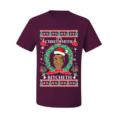 Ugly Holiday  Tyson Lisp "It's Chrithmith Bitcheth" Ugly Christmas T-shirt  Ugly Christmas  Men's T-Shirt