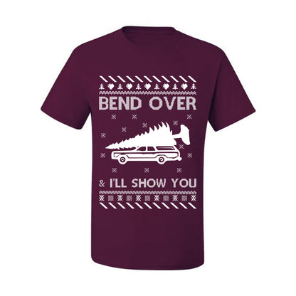Ugly Xmas Tshirt Graphic T-Shirt, "Bend Over and I'll Show You", Wild Bobby  Ugly Christmas Tshirt Men's Graphic T-Shirt Ugly Christmas  Men's T-Shirt