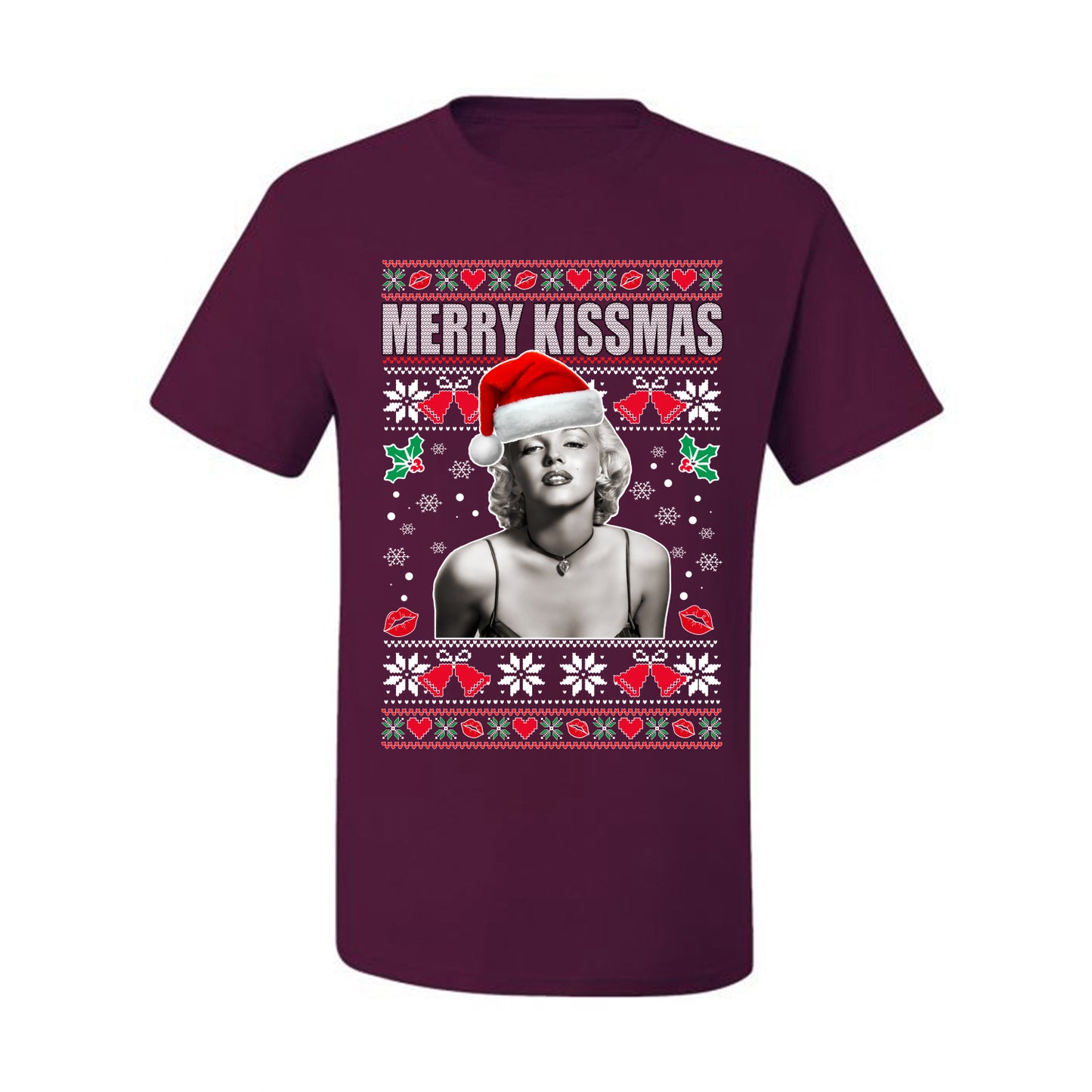 Merry Kissmas Marilyn Monroe, Christmas Gifts, Funny Xmas Gift Idea, Ugly Christmas Sweater Men's T-Shirt
