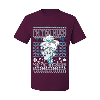 Ugly Xmas Holiday T-shirt Muscle Tank Jersey, They Call Me Snowmeiser I'm Too Much, Wild Bobby Ugly Christmas T-shirt  Ugly Christmas  Men's T-Shirt