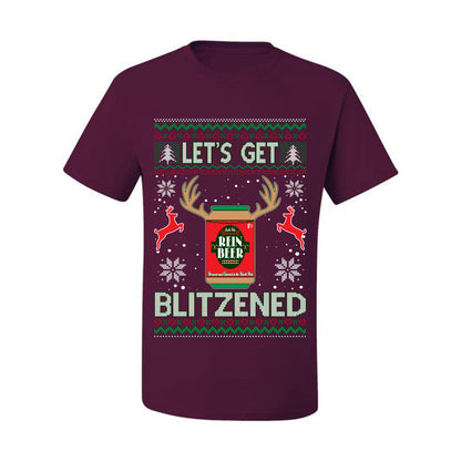 Men's Ugly T-shirt for Christmas Holidays  Shirt Wild Bobby Let's Get Blitzened Rein Beer Ugly Christmas T-shirt  Ugly Christmas  Men's T-Shirt