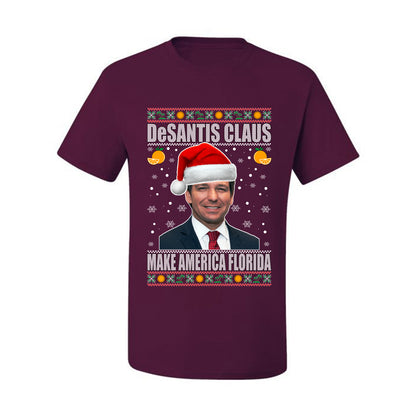 Men's Ugly Christmas T-Shirt, Desantis Claus Ugly Christmas Tshirt Men's Graphic T-Shirt Ugly Christmas  Men's T-Shirt
