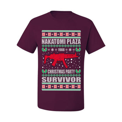 Men's Ugly  Shirt for Christmas Nakatomi Plaza Christmas Party Survivor Ugly Christmas T-shirt  Ugly Christmas  Men's T-Shirt