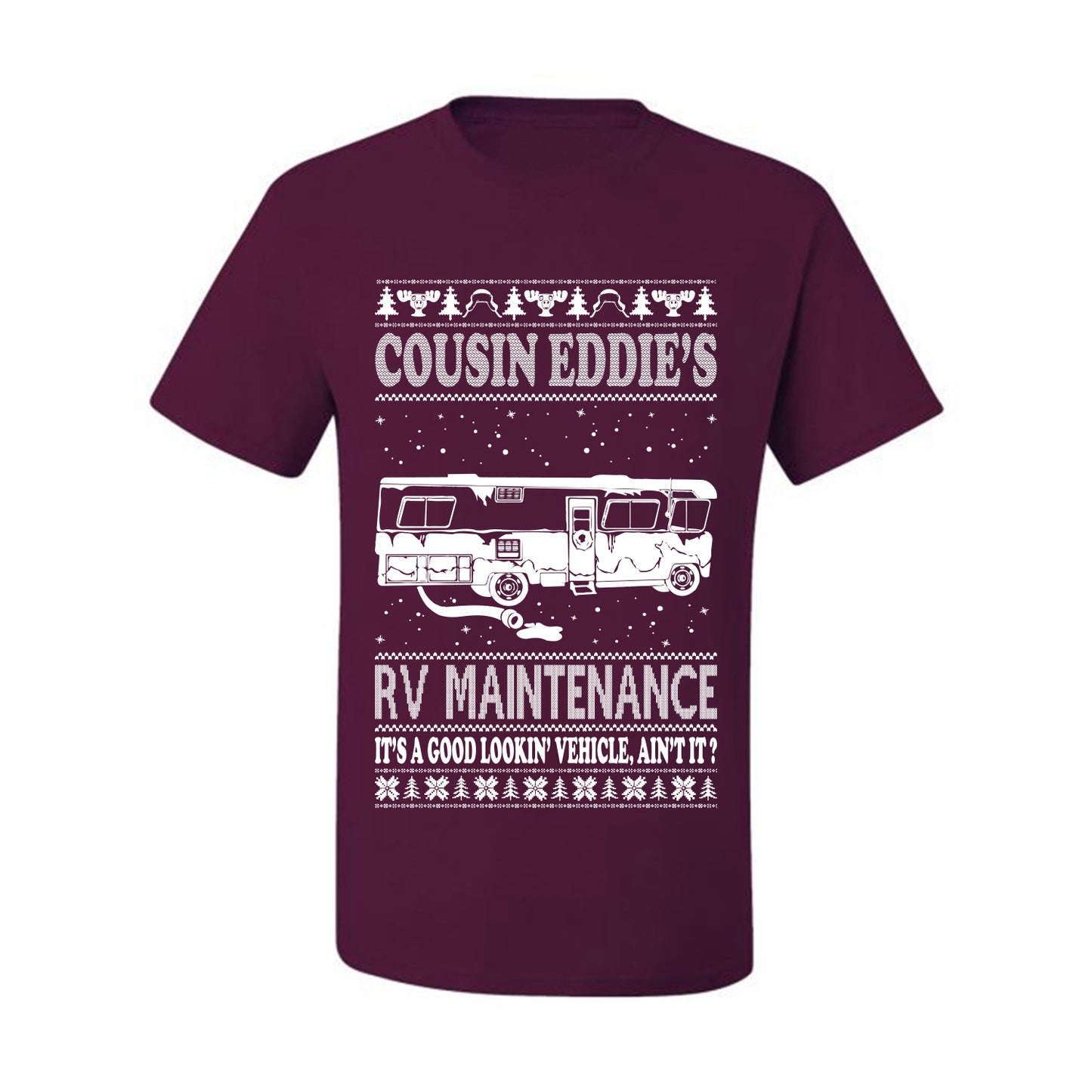 Men's Ugly Holiday Xmas T-shirt  Shirt Cousin Eddie's RV Maintenance Family Vacation Ugly Christmas T-shirt  Ugly Christmas  Men's T-Shirt