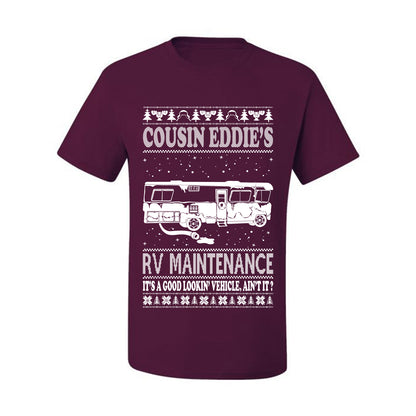 Men's Ugly Holiday Xmas T-shirt  Shirt Cousin Eddie's RV Maintenance Family Vacation Ugly Christmas T-shirt  Ugly Christmas  Men's T-Shirt