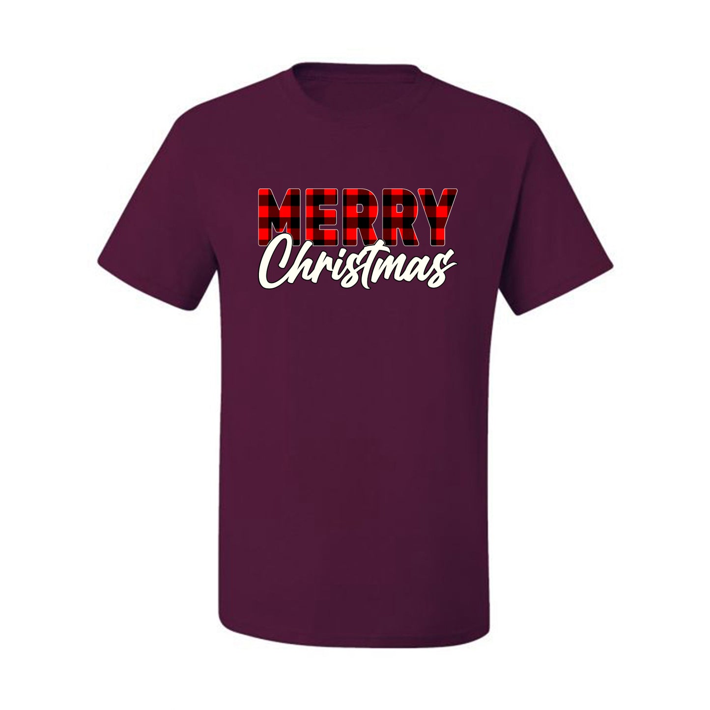 Men's Christmas Graphic TShirt, Plaid, Merry Christmas Buffalo  Ugly Christmas Tshirt Men's Graphic T-Shirt Ugly Christmas  Men's T-Shirt