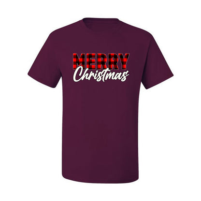 Men's Christmas Graphic TShirt, Plaid, Merry Christmas Buffalo  Ugly Christmas Tshirt Men's Graphic T-Shirt Ugly Christmas  Men's T-Shirt