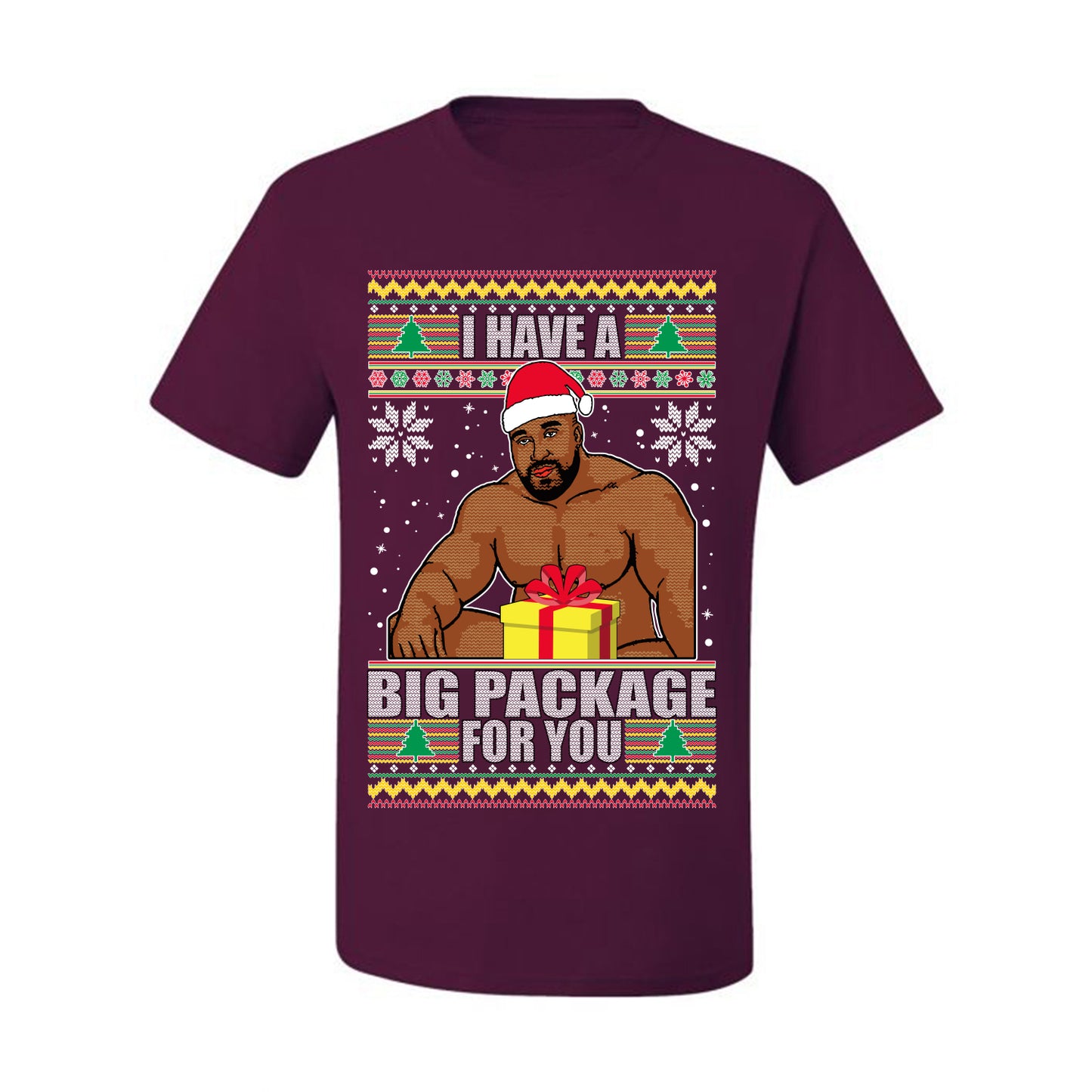 Graphic Meme Ugly Christmas  T-shirt  "I Have A Big Package" Ugly Christmas T-shirt  Ugly Christmas  Men's T-Shirt