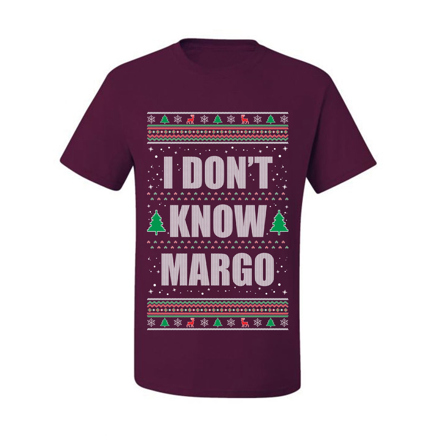 Ugly Christmas Tshirt  , "I Don't Know Margo", Wild Bobby Ugly Christmas Tshirt Men's Graphic T-Shirt Ugly Christmas  Men's T-Shirt