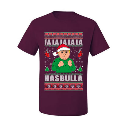 Men's Ugly Xmas  Shirt Tshirt, FA la la la la HASBULla Ugly Christmas Tshirt Men's Graphic T-Shirt Ugly Christmas  Men's T-Shirt