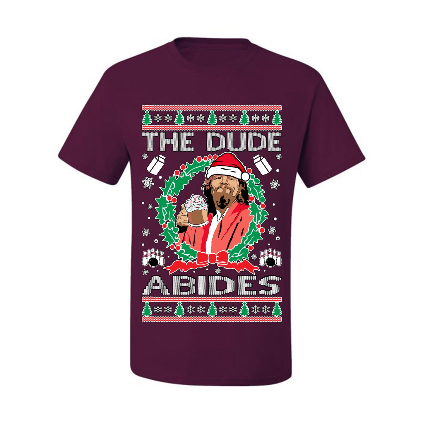 Big Lebowski - The Dude Abides, Christmas Gifts, Funny Xmas Gift Idea, Ugly Christmas Sweater Men's T-Shirt