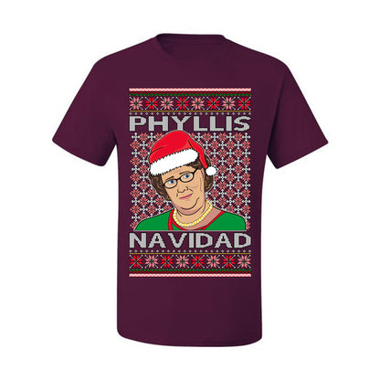 Graphic Ugly Holiday Office  Phyllis Navidad  Ugly Christmas T-shirt  Ugly Christmas  Men's T-Shirt