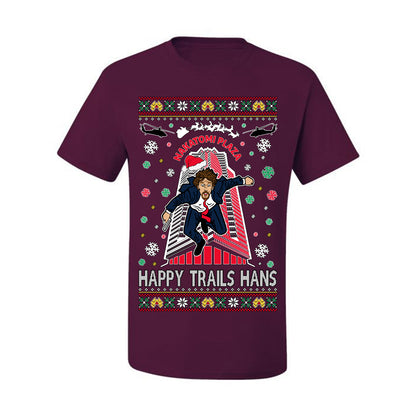 Ugly Holiday Nakatomi Plaza Happy Trails Hans Ugly Christmas T-shirt  Ugly Christmas  Men's T-Shirt