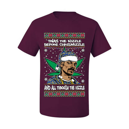 Ugly  Christmas T-shirt "'Twas The Nizzle Before Chrismizzle"  Snoop Xmas Ugly Christmas T-shirt  Ugly Christmas  Men's T-Shirt