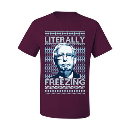 Literally Freezing McConnell , Merry Christmas Tee, Ugly Christmas,  Sweater Men's T-Shirt