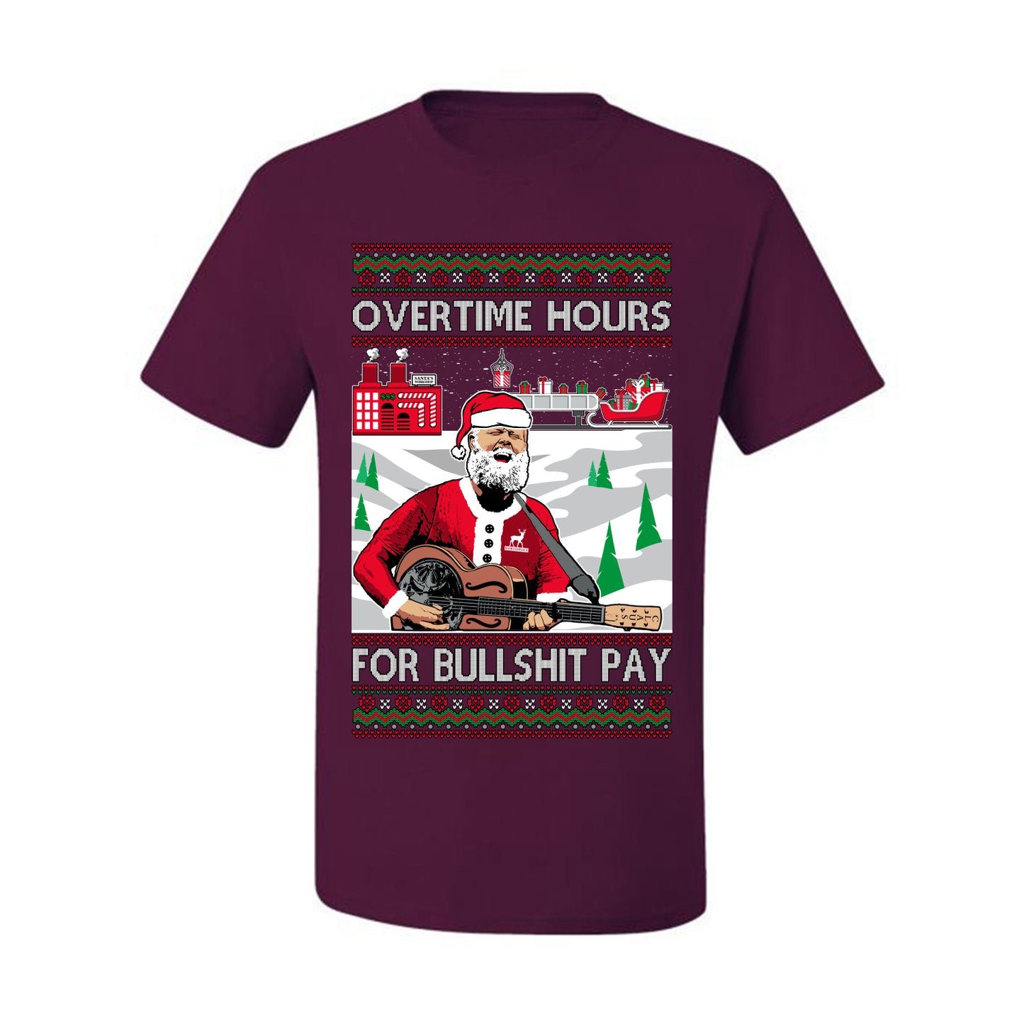 Overtime Hours Rich Men North of Richmond, Christmas Gifts, Funny Xmas Gift Idea, Ugly Christmas Sweater Men's T-Shirt