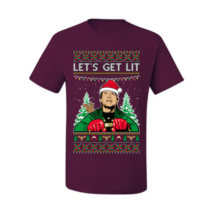 Let's Get Lit Clark Vacation Movie Parody Ugly Christmas Sweater, Christmas Gifts, Funny Xmas Gift Idea, Men's T-Shirt