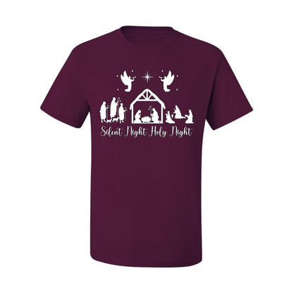 Silent Night Holy Night Religious Jesus Ugly Christmas Sweater, Christmas Gifts, Funny Xmas Gift Idea, Men's T-Shirt