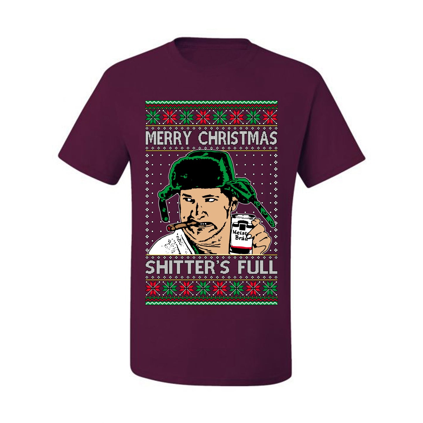 Shitter's Full Cousin Eddie Christmas Family Vacation Ugly Christmas Sweater, Christmas Gifts, Funny Xmas Gift Idea, Men's T-Shirt