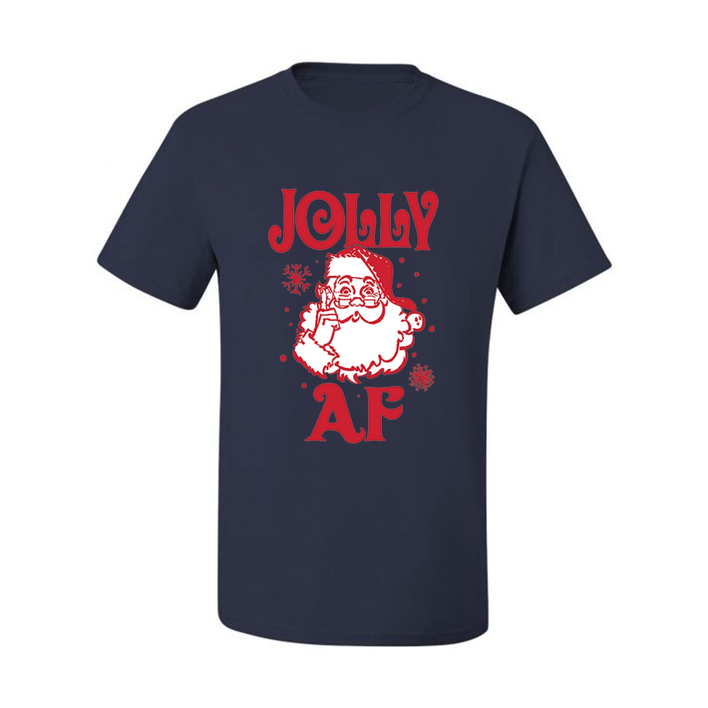 Christmas Santa Jolly AF Ugly Christmas Tshirt Men's Graphic T-Shirt Ugly Christmas  Men's T-Shirt