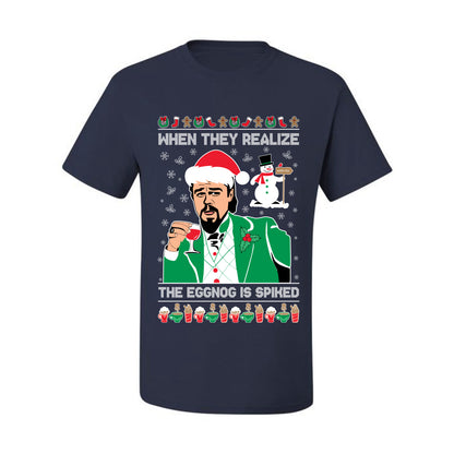 Funny  Ugly Xmas Graphic  T-shirt Leo The Eggnog Meme  Ugly Christmas T-shirt  Ugly Christmas  Men's T-Shirt