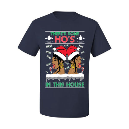 Woman Rapper Ho's In This House, Christmas Gifts, Funny Xmas Gift Idea, Ugly Christmas Sweater Men's T-Shirt