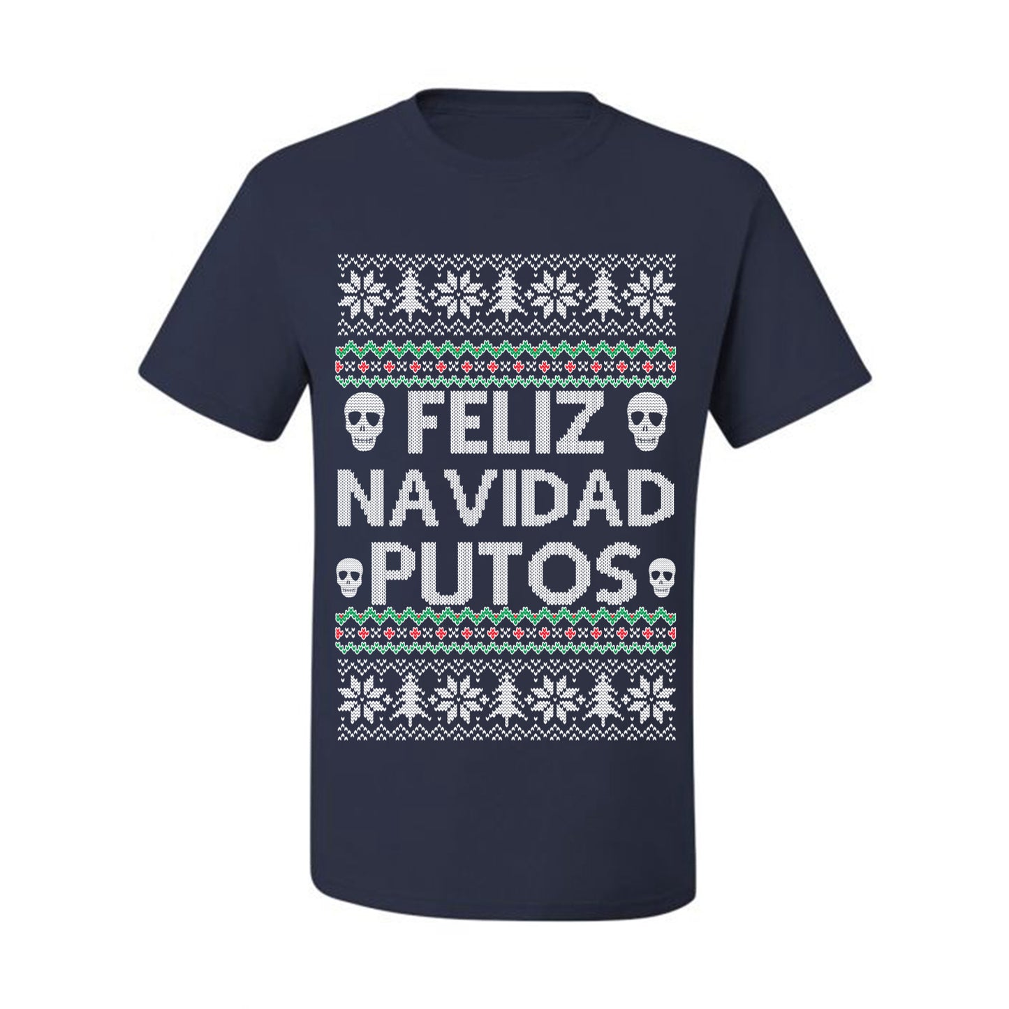 Men's Ugly Xmas  Shirt Feliz Navidad Putos Ugly Christmas Tshirt Men's Graphic T-Shirt Ugly Christmas  Men's T-Shirt