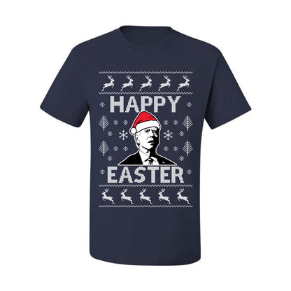 Ugly Xmas Tshirt , Biden Happy Easter Ugly Christmas Tshirt Men's Graphic T-Shirt Ugly Christmas  Men's T-Shirt
