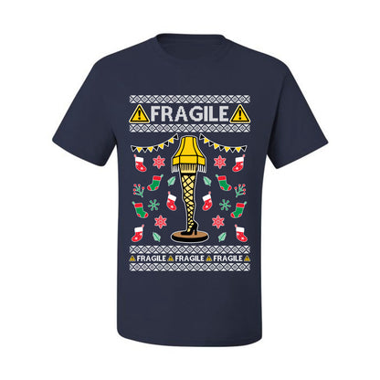Graphic Ugly  Christmas T-shirt  Fragile Leg Lamp Movie Ugly Christmas T-shirt  Ugly Christmas  Men's T-Shirt