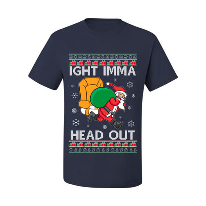 Graphic Funny Meme Ugly Christmas  T-shirt  Ight Imma Head Out, Wild Bobby Ugly Christmas T-shirt  Ugly Christmas  Men's T-Shirt