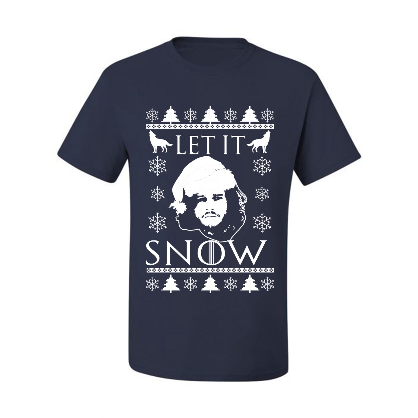 Graphic GoT Ugly Christmas  T-shirt Let It Snow Jon Snow Stark Ugly Christmas T-shirt  Ugly Christmas  Men's T-Shirt