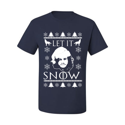 Graphic GoT Ugly Christmas  T-shirt Let It Snow Jon Snow Stark Ugly Christmas T-shirt  Ugly Christmas  Men's T-Shirt