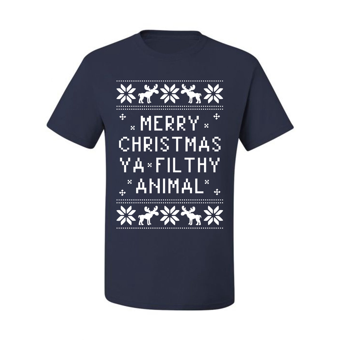 Baby's Ugly Christmas Bodysuit T-shirt Kids Girls Boys Infant Merry Christmas Ya' Filthy Ugly Christmas T-shirt  Ugly Christmas  Men's T-Shirt