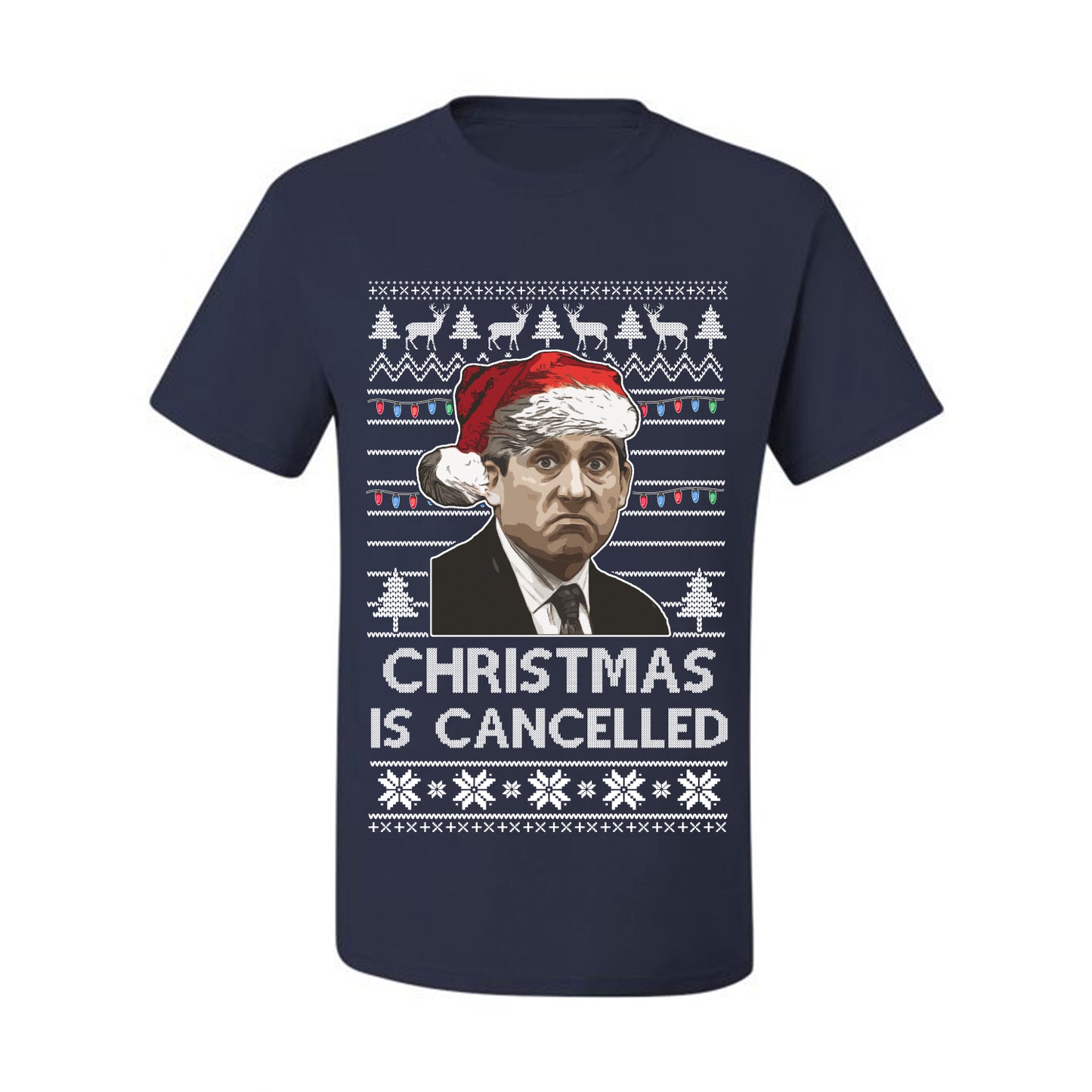 Men's Ugly T-shirt for Christmas  Shirt Michael Scott Office "Christmas Is Cancelled" Ugly Christmas T-shirt  Ugly Christmas  Men's T-Shirt