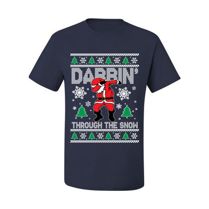 Ugly Holiday  Tshirt , Dabbing Through The Snow, Wild Bobby Ugly Christmas Tshirt Men's Graphic T-Shirt Ugly Christmas  Men's T-Shirt