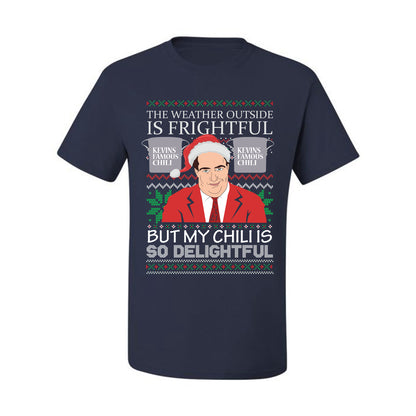 Ugly Christmas  Tshirt Graphic Kevin's Famous Chili is So Delightful, Wild Bobby  Ugly Christmas Tshirt Men's Graphic T-Shirt Ugly Christmas  Men's T-Shirt