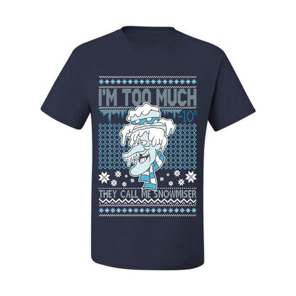 Ugly Xmas Holiday T-shirt Muscle Tank Jersey, They Call Me Snowmeiser I'm Too Much, Wild Bobby Ugly Christmas T-shirt  Ugly Christmas  Men's T-Shirt