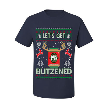 Men's Ugly T-shirt for Christmas Holidays  Shirt Wild Bobby Let's Get Blitzened Rein Beer Ugly Christmas T-shirt  Ugly Christmas  Men's T-Shirt
