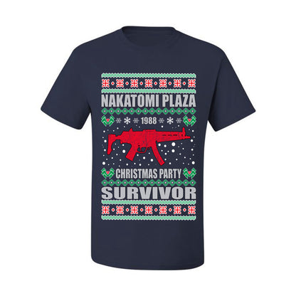 Men's Ugly  Shirt for Christmas Nakatomi Plaza Christmas Party Survivor Ugly Christmas T-shirt  Ugly Christmas  Men's T-Shirt