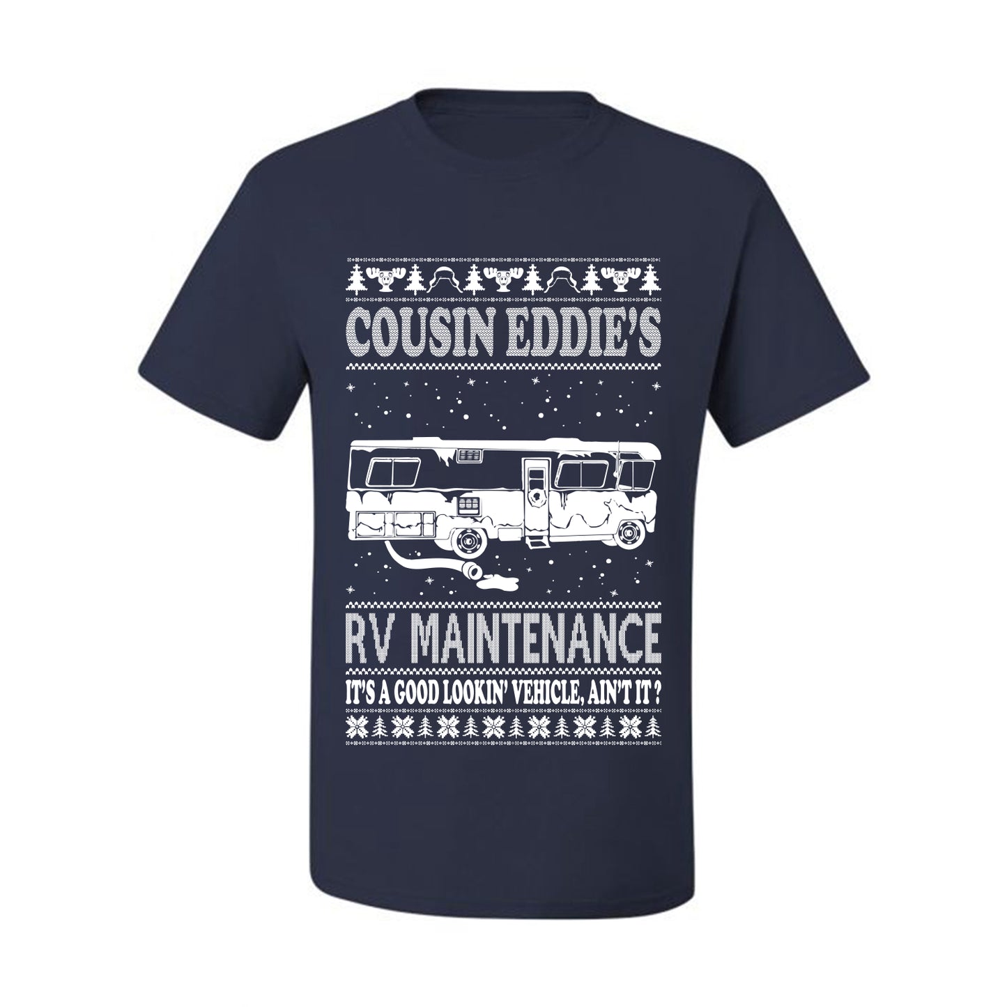 Men's Ugly Holiday Xmas T-shirt  Shirt Cousin Eddie's RV Maintenance Family Vacation Ugly Christmas T-shirt  Ugly Christmas  Men's T-Shirt