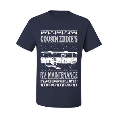 Men's Ugly Holiday Xmas T-shirt  Shirt Cousin Eddie's RV Maintenance Family Vacation Ugly Christmas T-shirt  Ugly Christmas  Men's T-Shirt