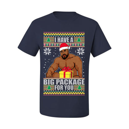 Graphic Meme Ugly Christmas  T-shirt  "I Have A Big Package" Ugly Christmas T-shirt  Ugly Christmas  Men's T-Shirt