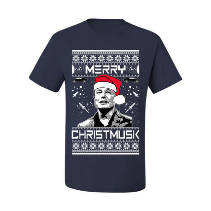 Elon Musk Meme Merry Christmusk Ugly Xmas  Tshirt Ugly Christmas Tshirt Men's Graphic T-Shirt Ugly Christmas  Men's T-Shirt