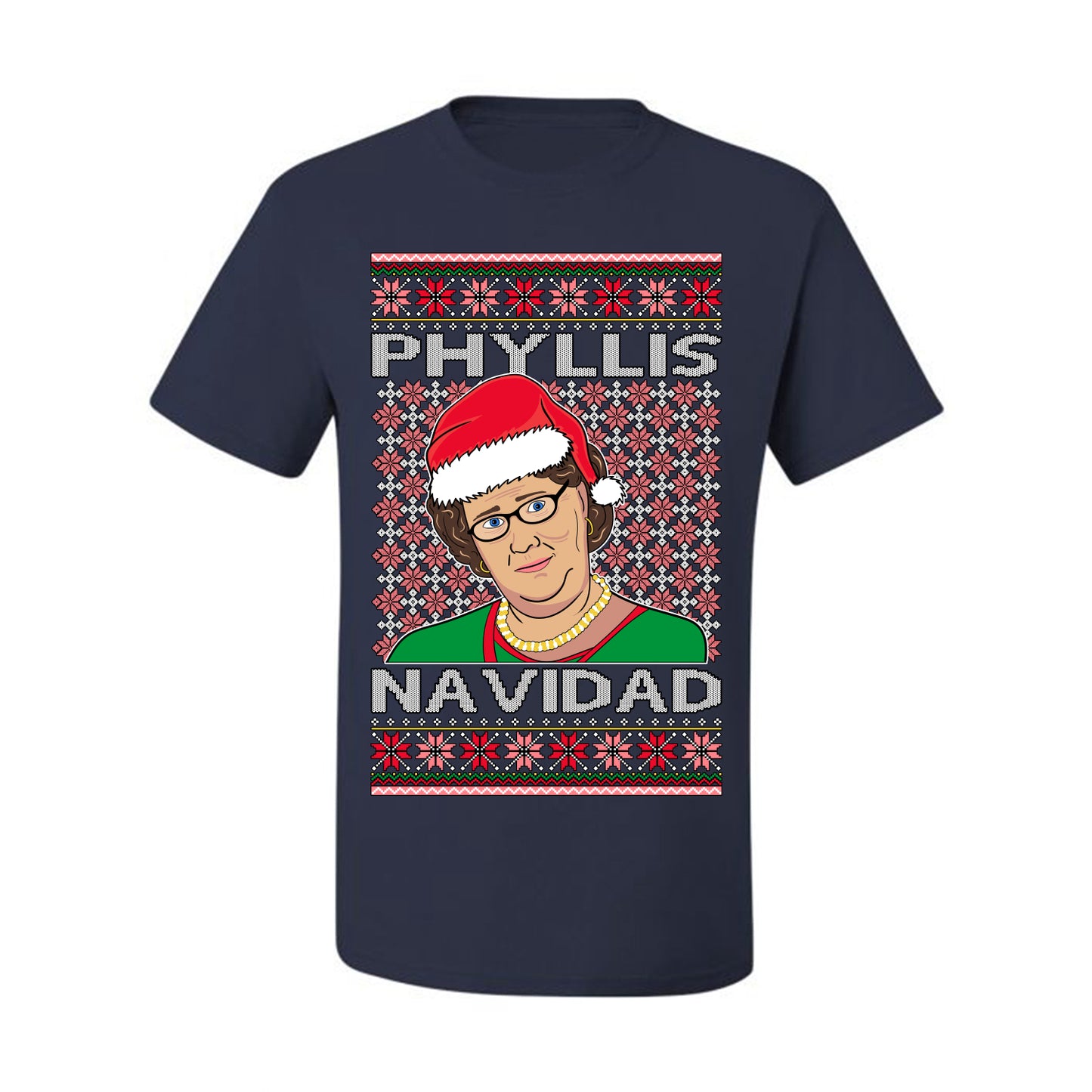 Graphic Ugly Holiday Office  Phyllis Navidad  Ugly Christmas T-shirt  Ugly Christmas  Men's T-Shirt